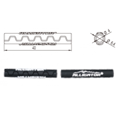 Захист рами Alligator від тертя рубашек Sawtooth (4мм) чорний