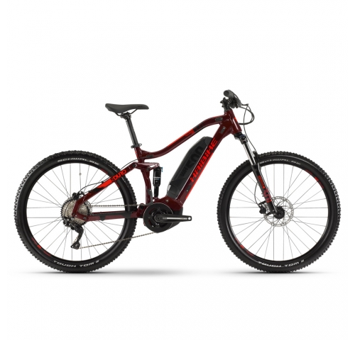 Электровелосипед Haibike SDURO FullSeven Life 1.0 500Wh 10 s. Deore 27.5", рама M, вишнево-черно-кра