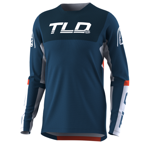 Джерсі TLD Sprint Jersey Fractura [Slate Blue Orange] XL