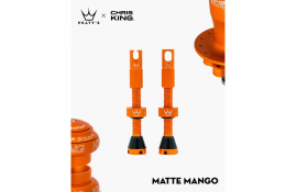 Ніпелі Peaty's x Chris King Tubeless Valves, 42mm, Mango 9PTV2-42-MNG-12)