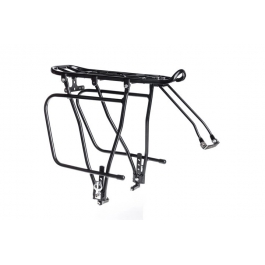Багажник Kaiwei Carrier 30, під дискові гальма, з дужками, алюміній, чорний, універсальне кріплення