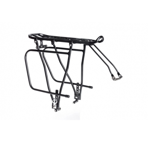 Багажник Kaiwei Carrier 30, під дискові гальма, з дужками, алюміній, чорний, універсальне кріплення