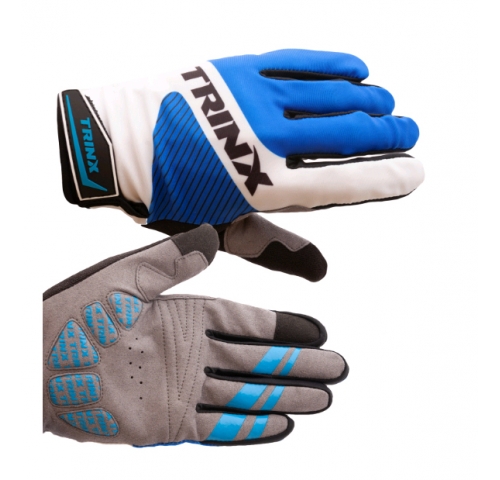 Велосипедні рукавички Trinx TF61 біло-блакитний XXL