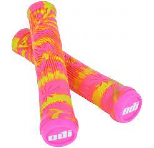 Гріпси ODI Hucker Signature 160mm no Flange Yellow/Pink Swirl