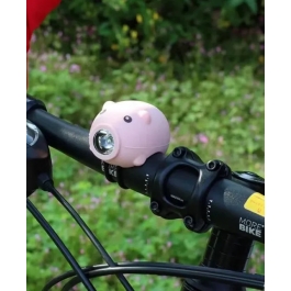 Дитячий ліхтар Green Cycle Piglet, 300 люмен, 3 режими, + гудок з 5 звуками, рожевий