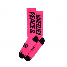 Шкарпетки TLD MENS PERFORMANCE SOCKS; PEACE & WHEELIES [FUSCIA] L/XL