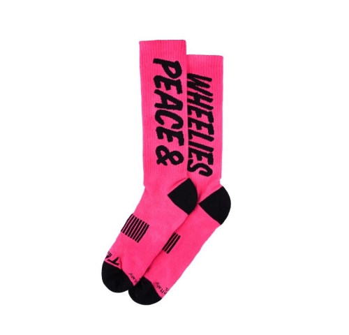 Шкарпетки TLD MENS PERFORMANCE SOCKS; PEACE & WHEELIES [FUSCIA] L/XL