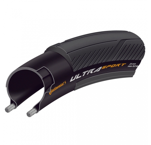 Покрышка Continental Ultra Sport III - 28" | 700 x 23C, черная/белая, складная, skin