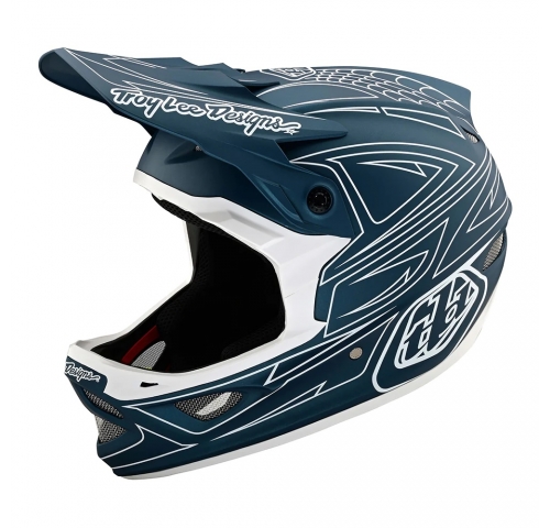 Вело шлем TLD D3 FIBERLITE HELMET SpiderStripe [Blue] M